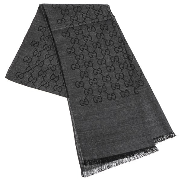 Bufanda Gucci para hombre 45x180 negra