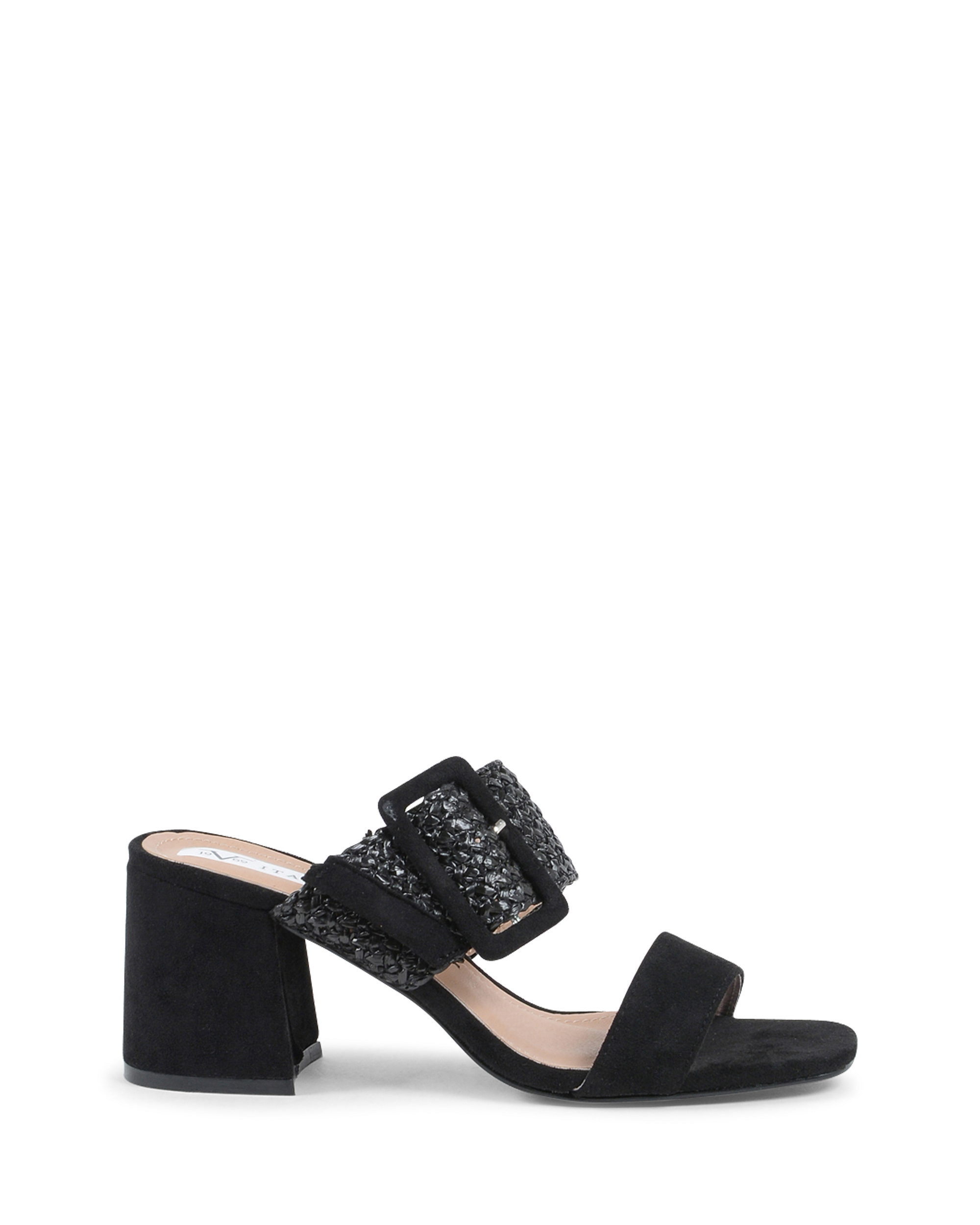 19V69 Italia Sandalias tipo mule para mujer, color negro, V20 NEGRO