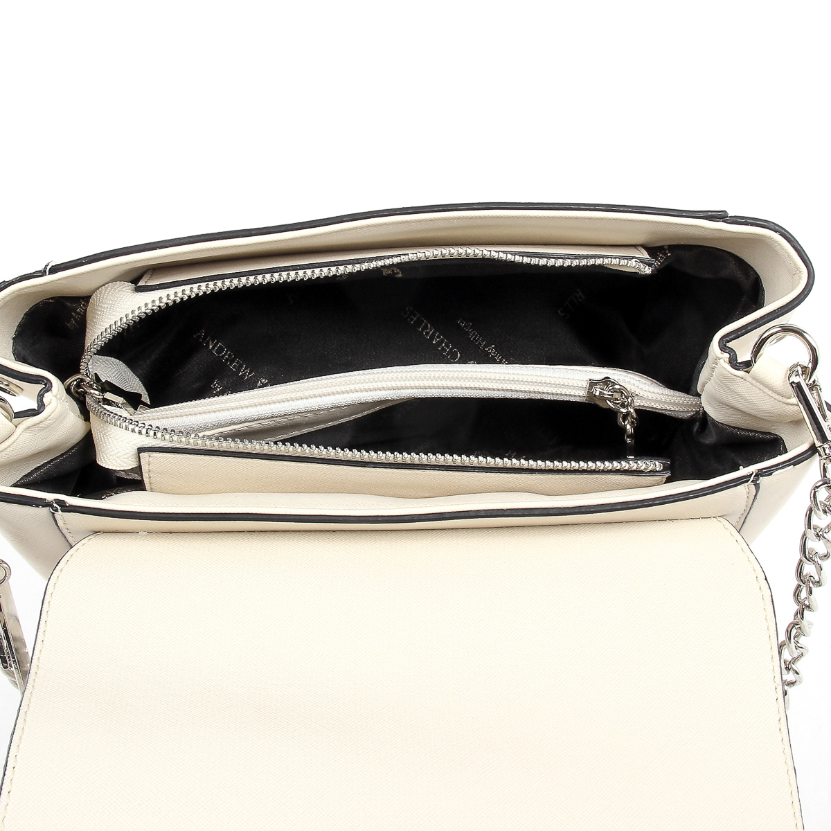 Andrew Charles Womens Handbag Beige VERA