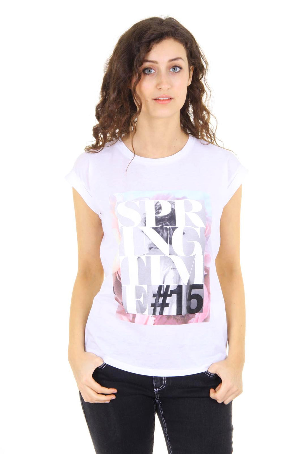 Camiseta de manga corta para mujer Emporio Armani AGH68 CQ 10