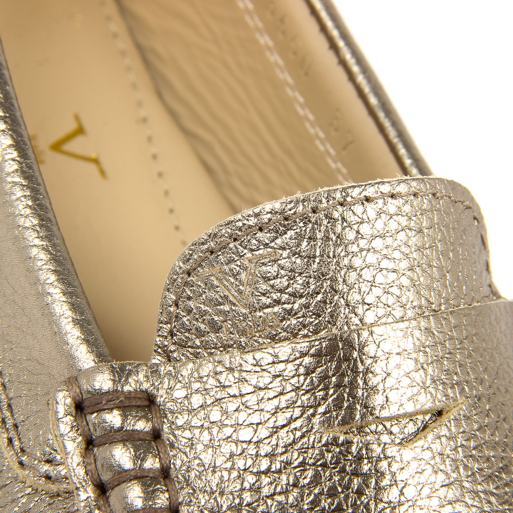 Mocasín V 1969 Italia para mujer dorado AMALFI
