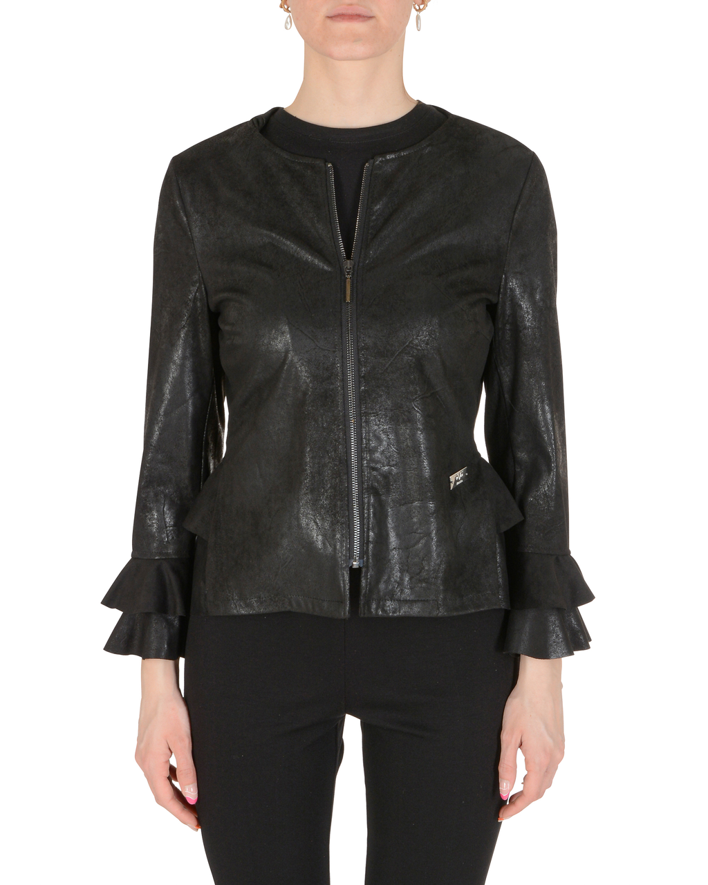 19V69 Italia Chaqueta de mujer negra FIORE BLACK