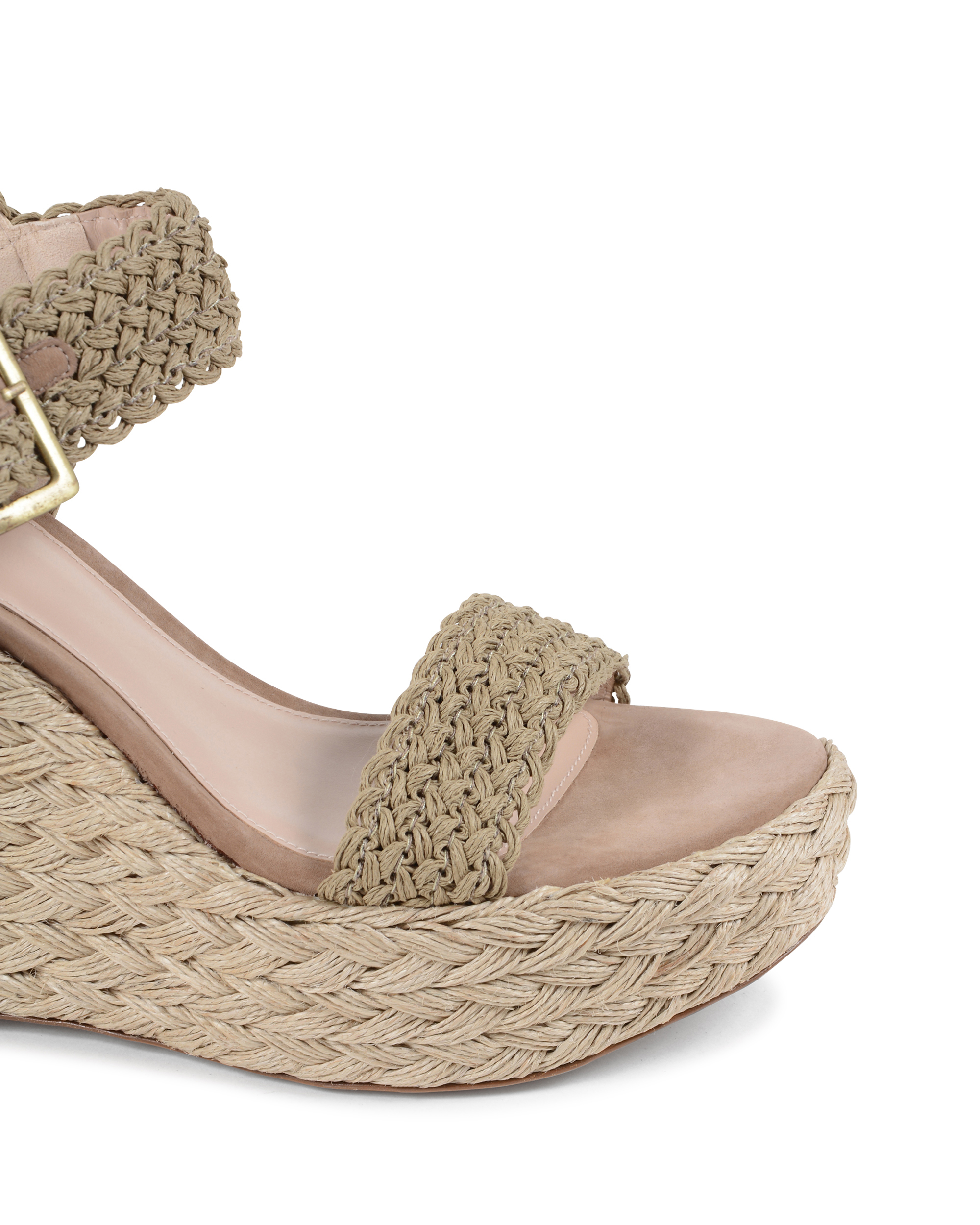 Stuart Weitzman Sandalia de cuña para mujer Verde ALEXIS