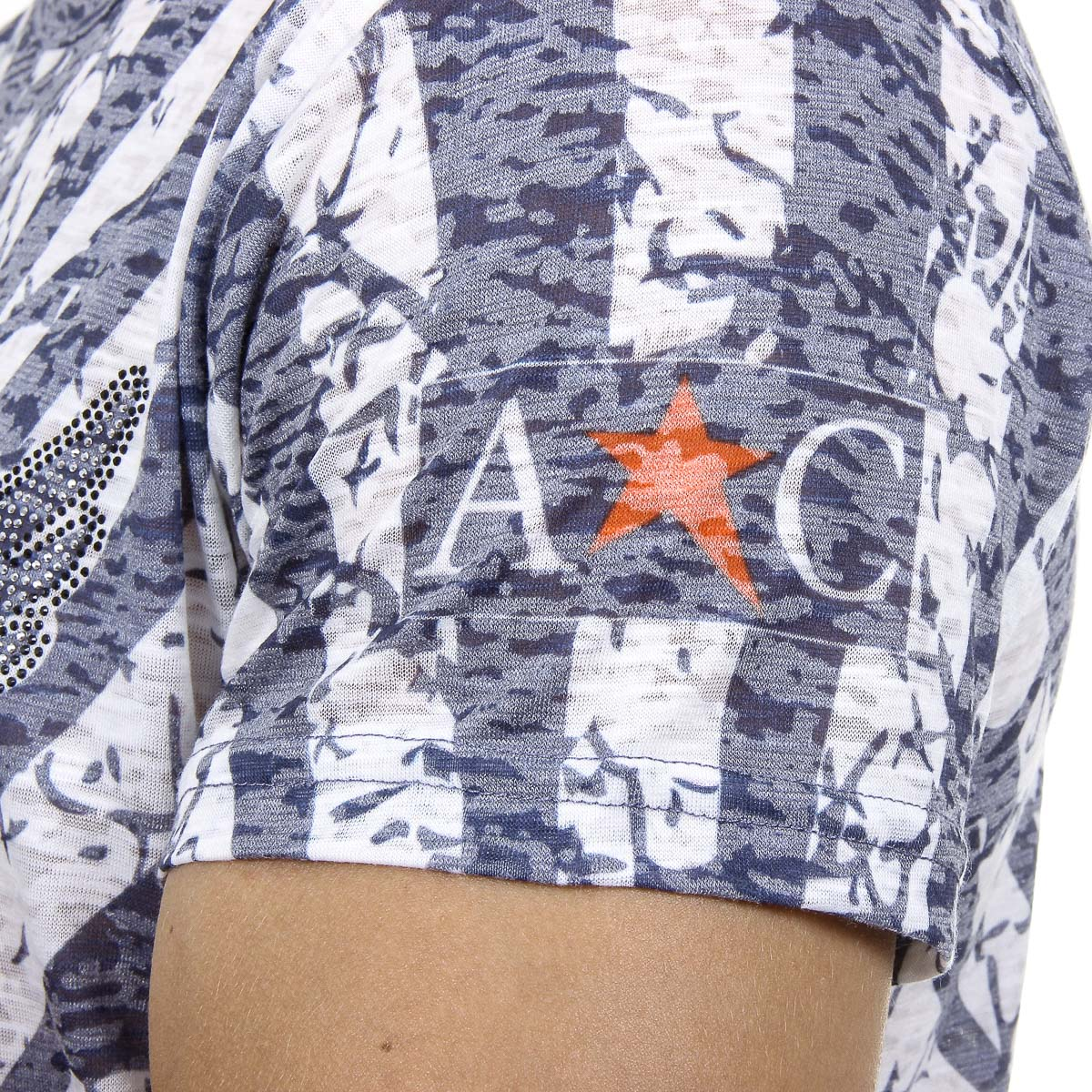 Andrew Charles Mens T-Shirt Short Sleeves Round Neck Blue CALEB