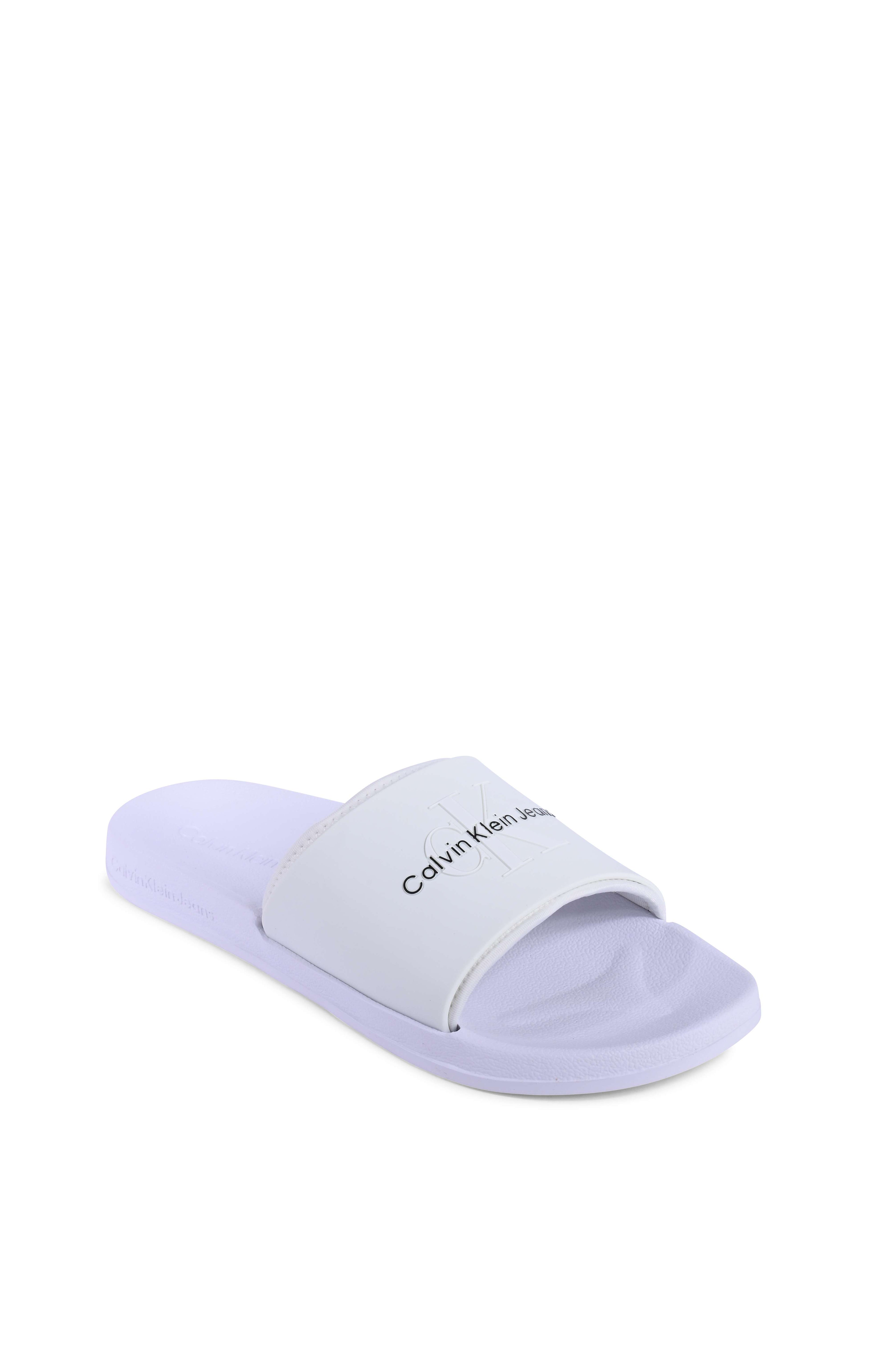 Chanclas Calvin Klein para hombre blancas YM0YM00361YBR