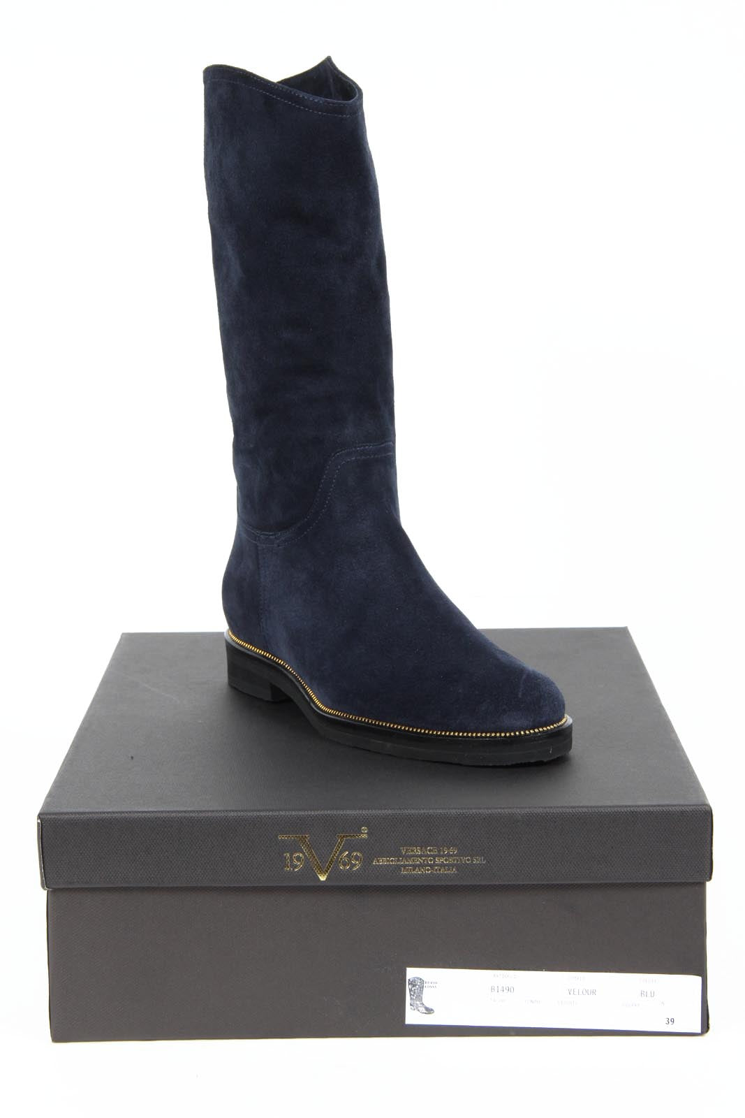 Botas de mujer V 1969 Italia B1490 VELOUR BLU