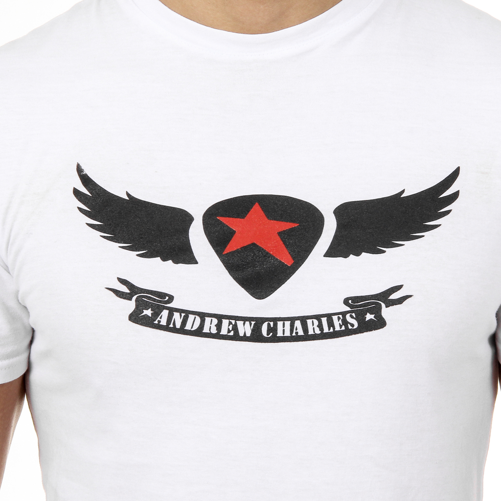 Camiseta Andrew Charles para hombre, manga corta, cuello redondo, blanca, KEITA