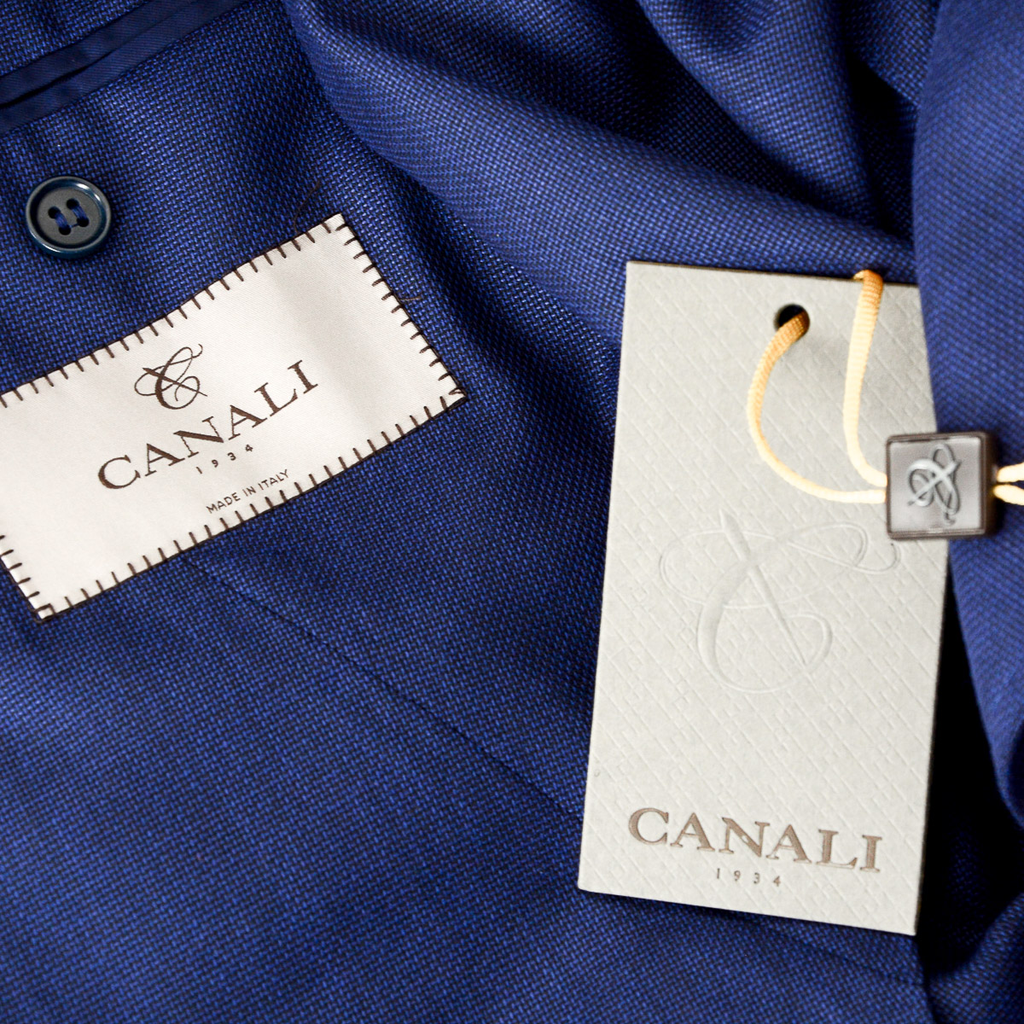 Chaqueta Canali para hombre de manga larga azul