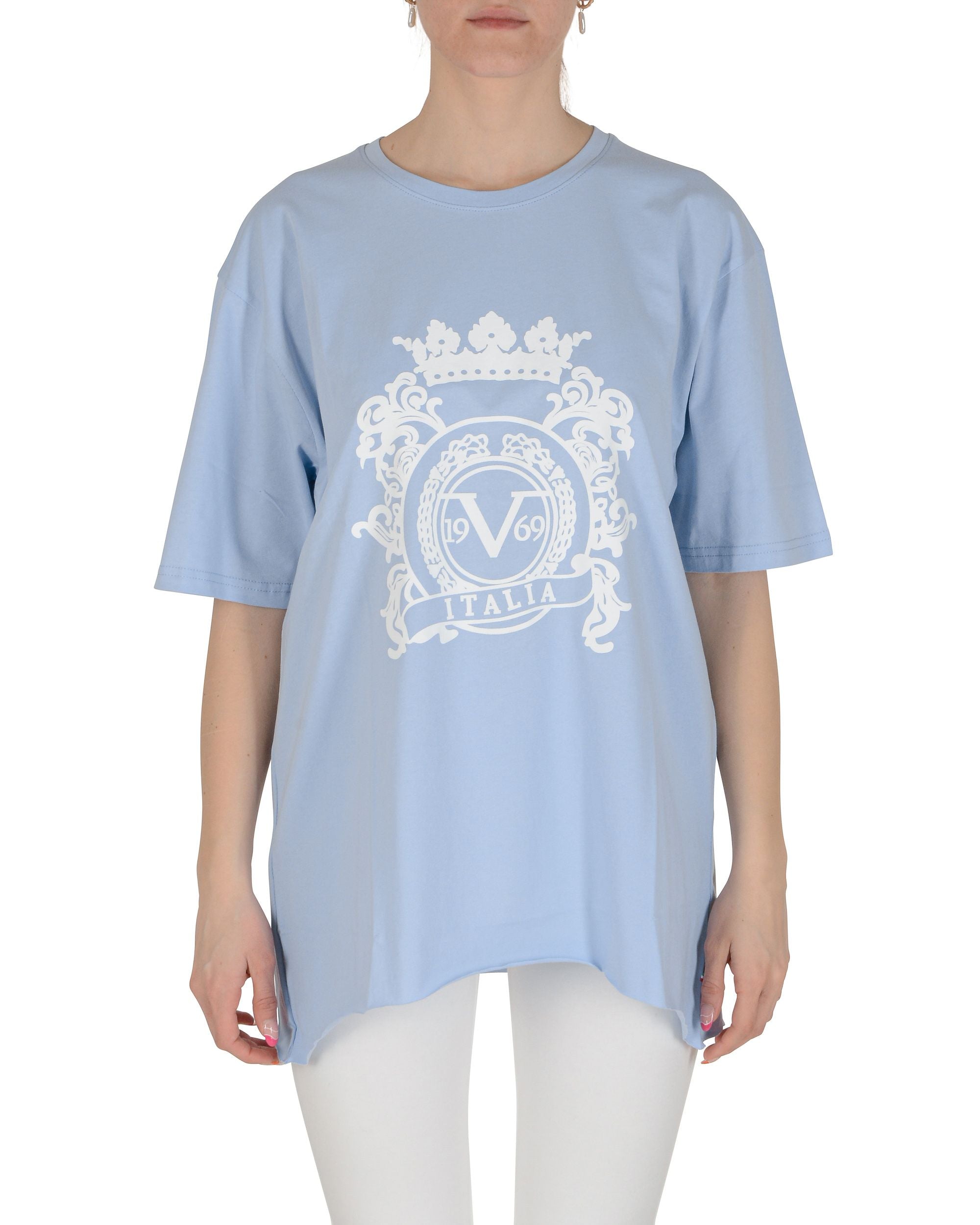 19V69 Italia Camiseta de mujer azul claro SMILE AZUL CLARO