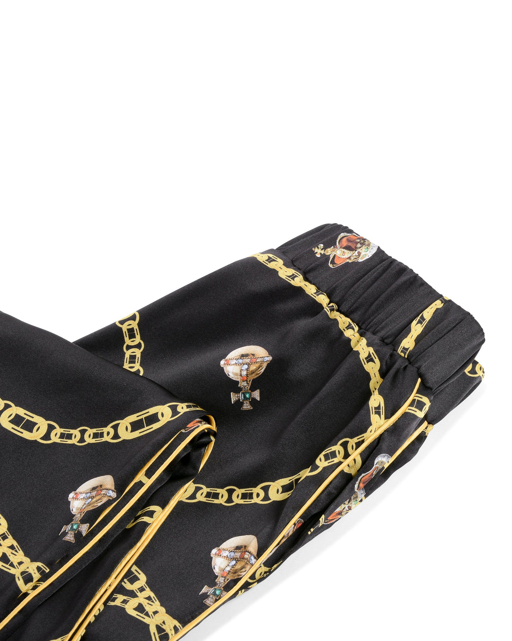 Pijama de seda Queen's Jubilee - Negro