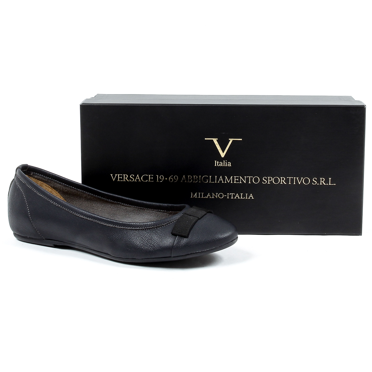 V 1969 Italia Womens Soft Ballerina Blue GEMMA