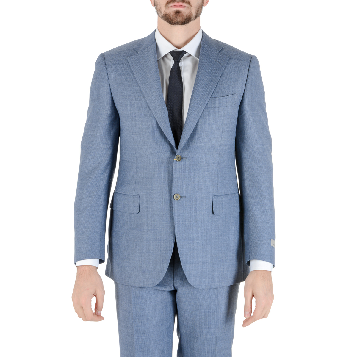 Canali Mens Suit Long Sleeves Light Blue