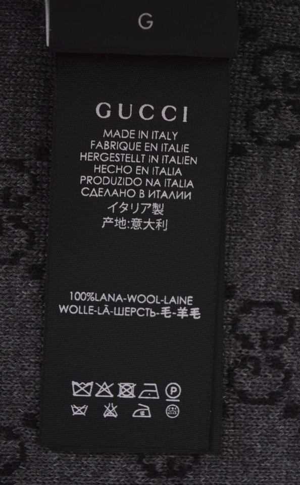 Bufanda Gucci para hombre 23x180 negra