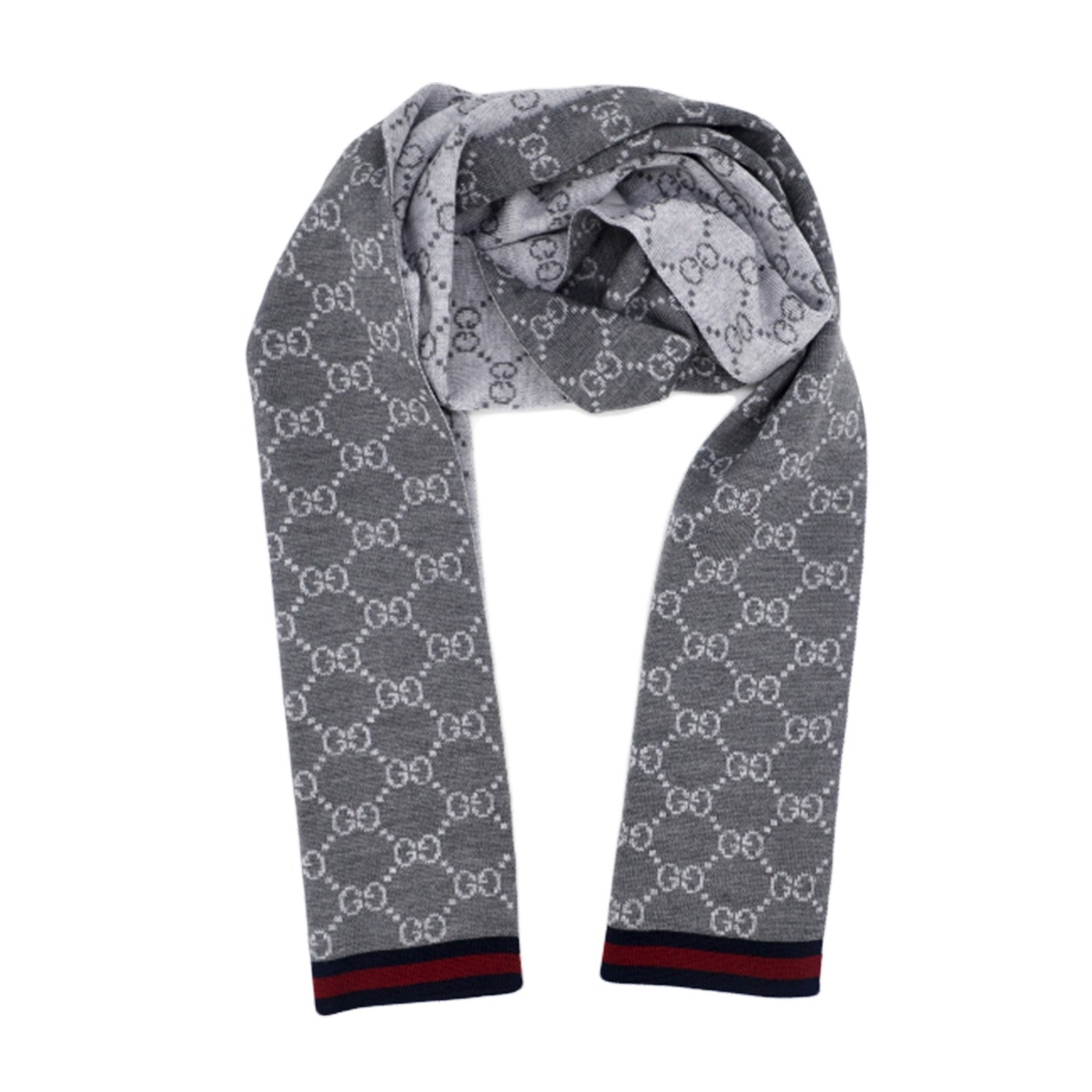 Bufanda Gucci para hombre 23x180 gris