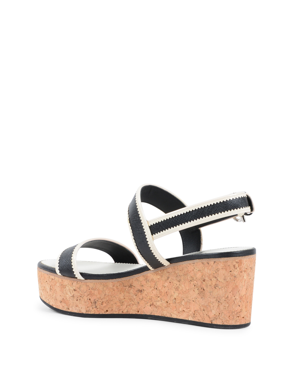 Sandalia de cuña para mujer Salvatore Ferragamo EMILIA negra