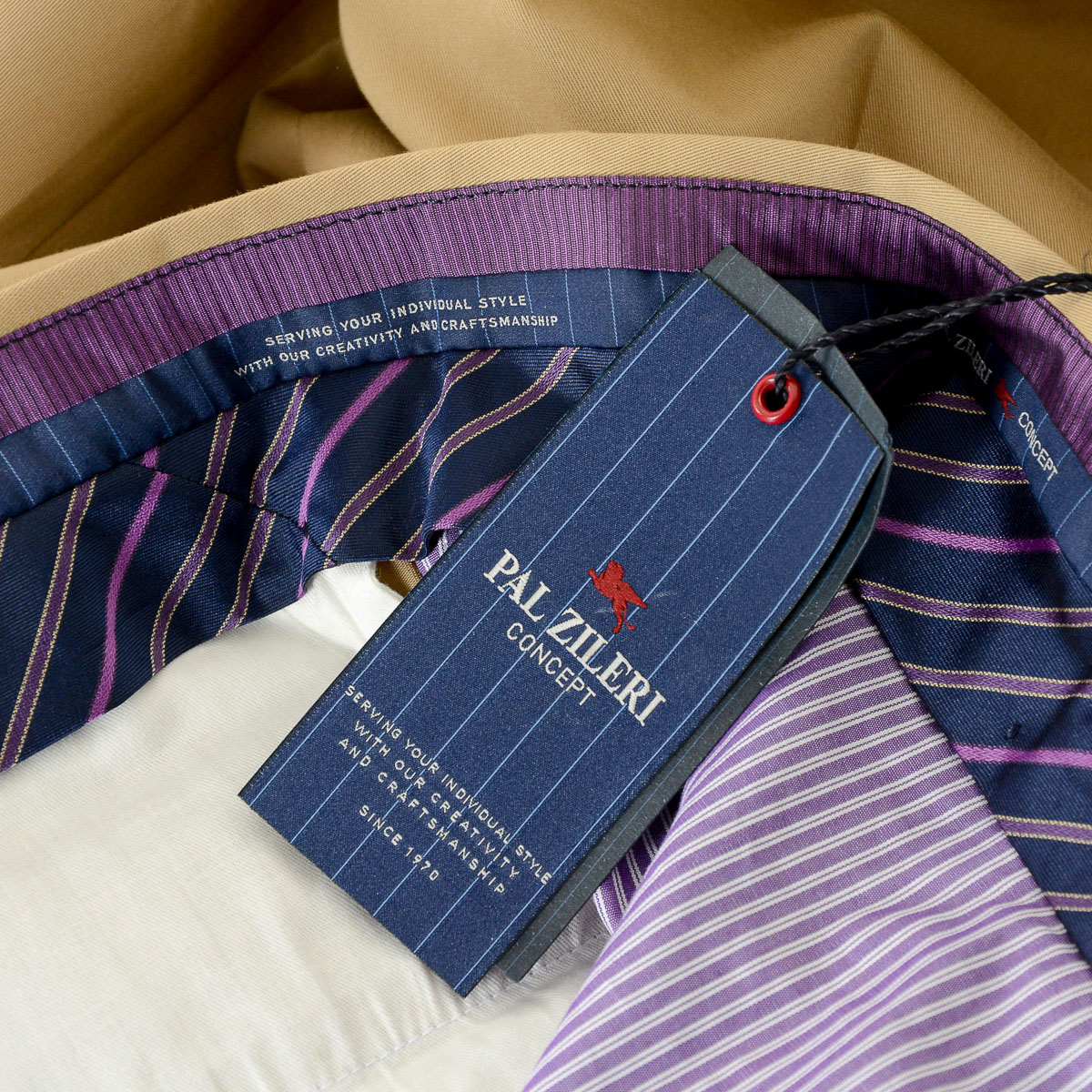 Pantalones Pal Zileri para hombre color topo