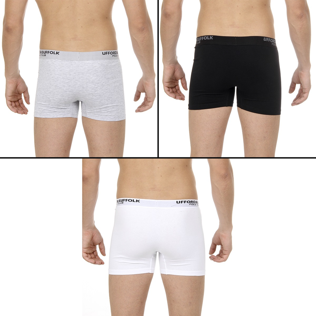 Pack de tres calzoncillos tipo bóxer para hombre del Ufford & Suffolk Polo Club, US$100