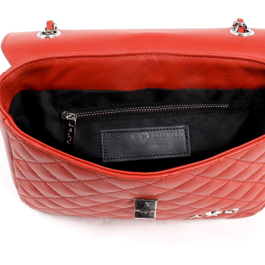 Andrew Charles Womens Handbag Red AZALEA