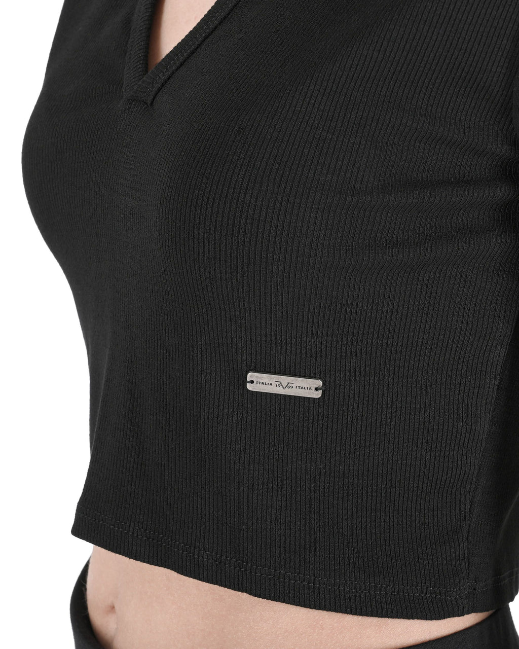 19V69 Italia Top corto para mujer CLOE NEGRO