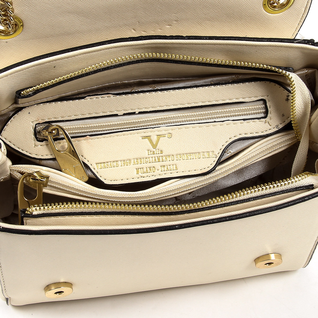 V 1969 Italia Womens Handbag Beige PRISCILLA