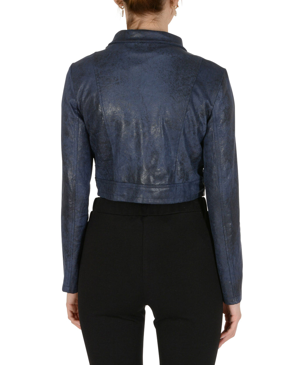 19V69 Italia Chaqueta de mujer Azul Marino CHIODO AZUL MARINO