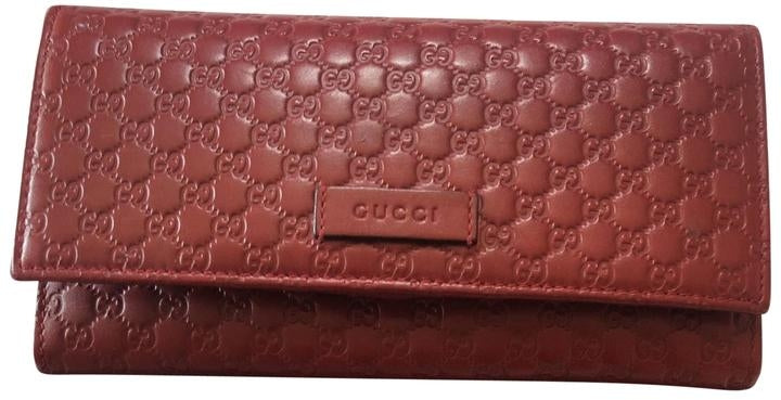 Cartera de piel Gucci Guccissima roja