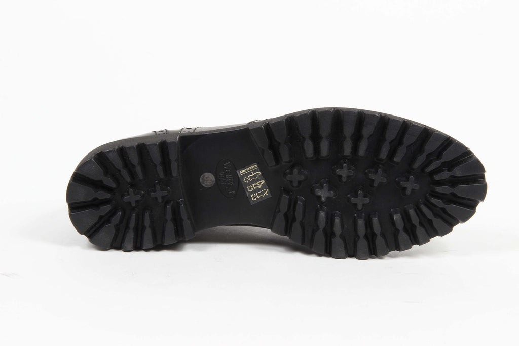 V 1969 Italia Zapato Oxford para mujer 5135 ABRASIVATO NERO