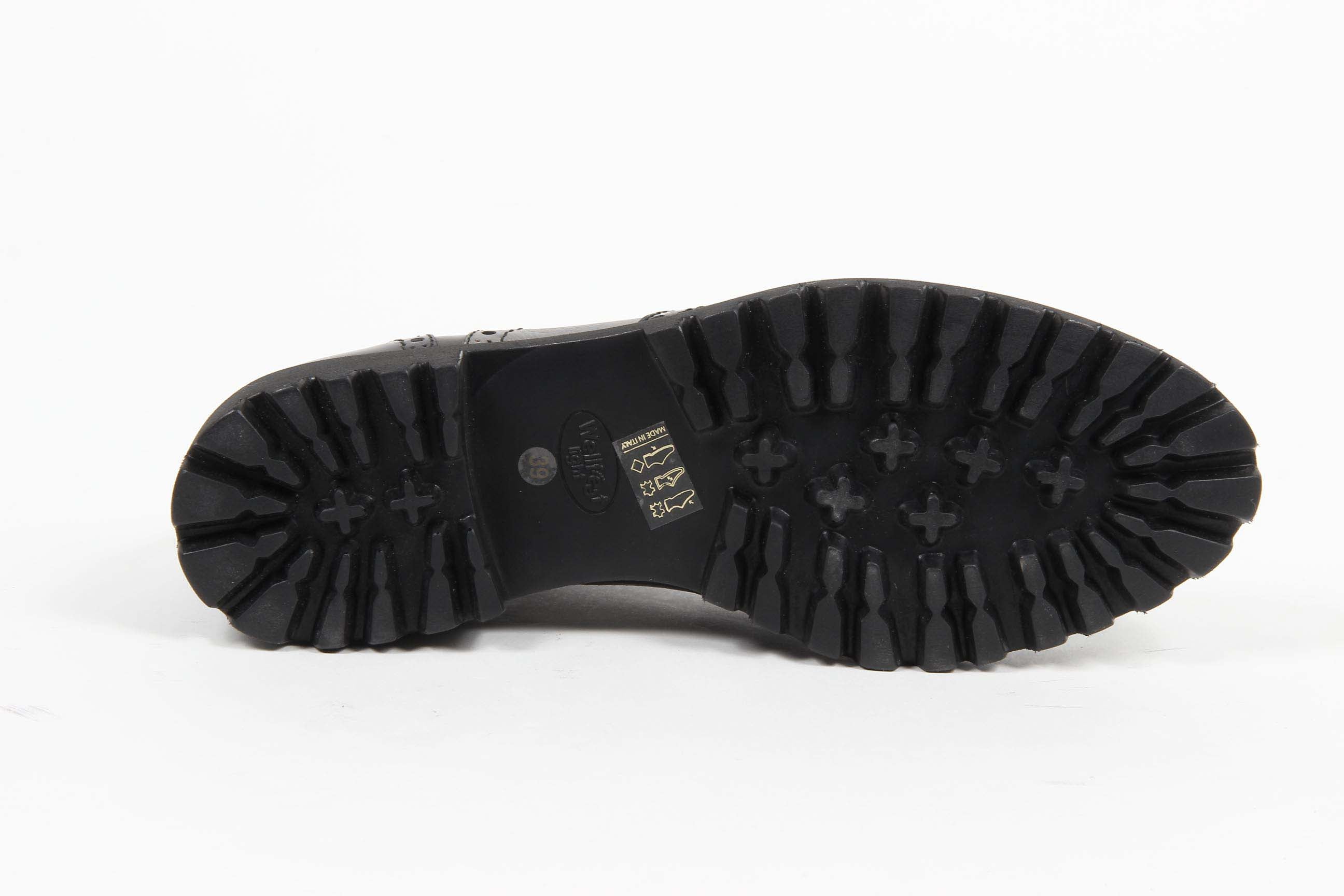V 1969 Italia Zapato Oxford para mujer 5135 ABRASIVATO NERO