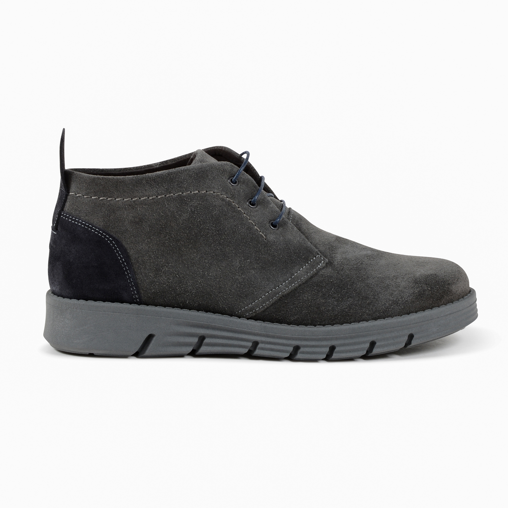 19V69 Italia Botín Hombre Gris Azul 930 CAMOSCIO GRIGIO BLUE