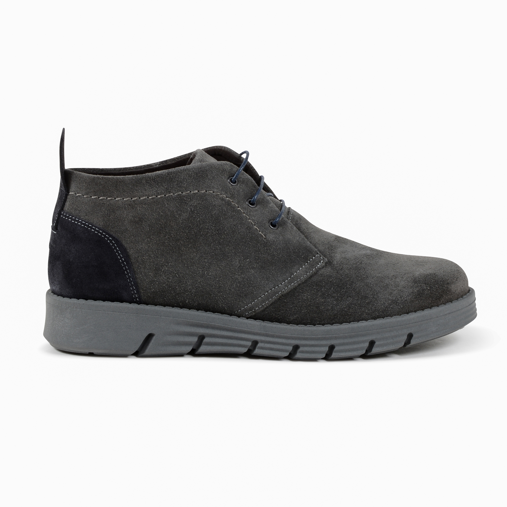 19V69 Italia Botín Hombre Gris Azul 930 CAMOSCIO GRIGIO BLUE