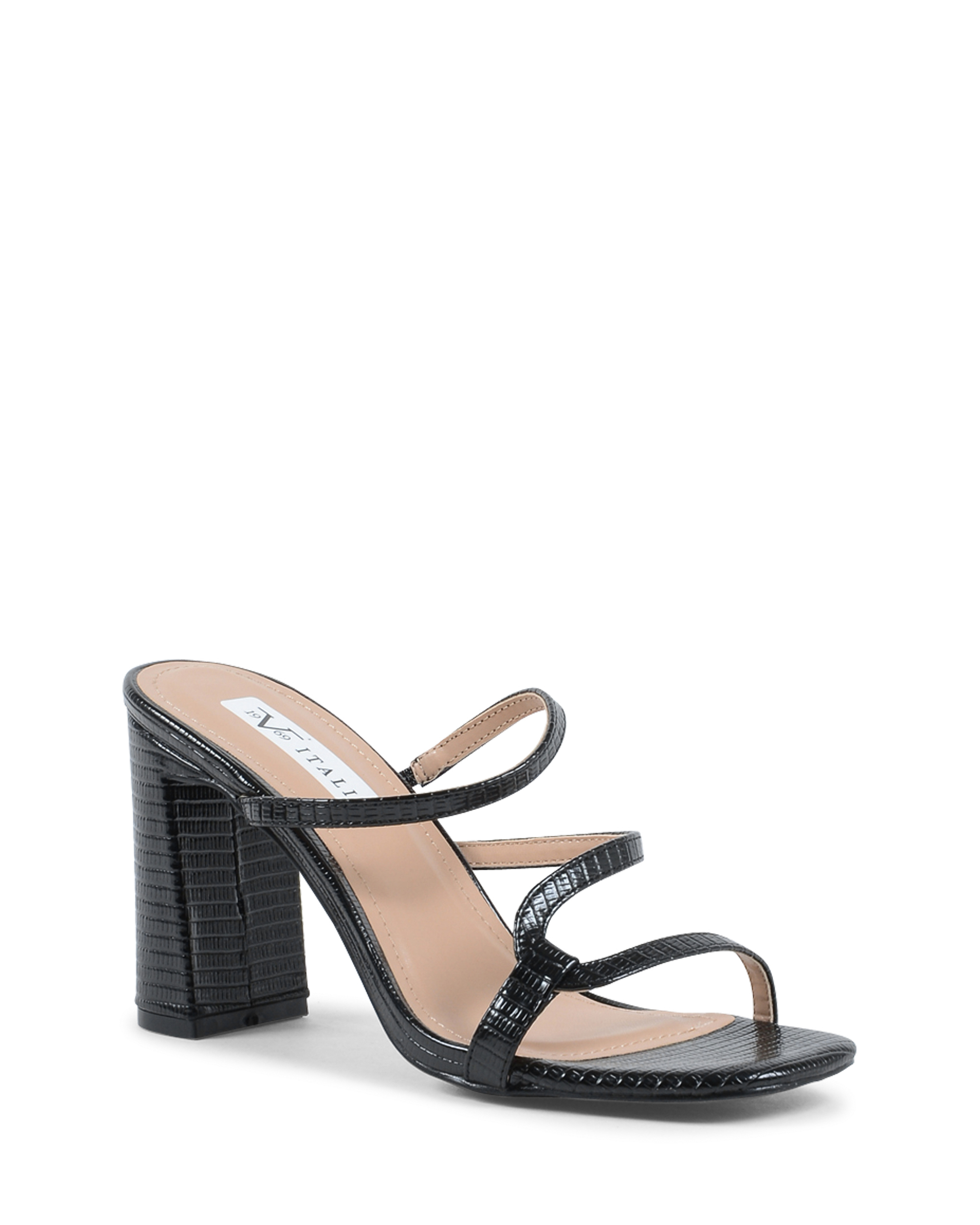 19V69 Italia Sandalias tipo mule para mujer, color negro V61 NEGRO