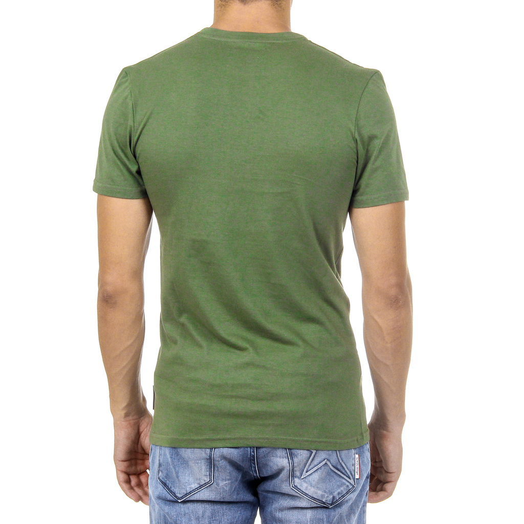 Camiseta Andrew Charles para hombre, manga corta, cuello redondo, verde, KEITA