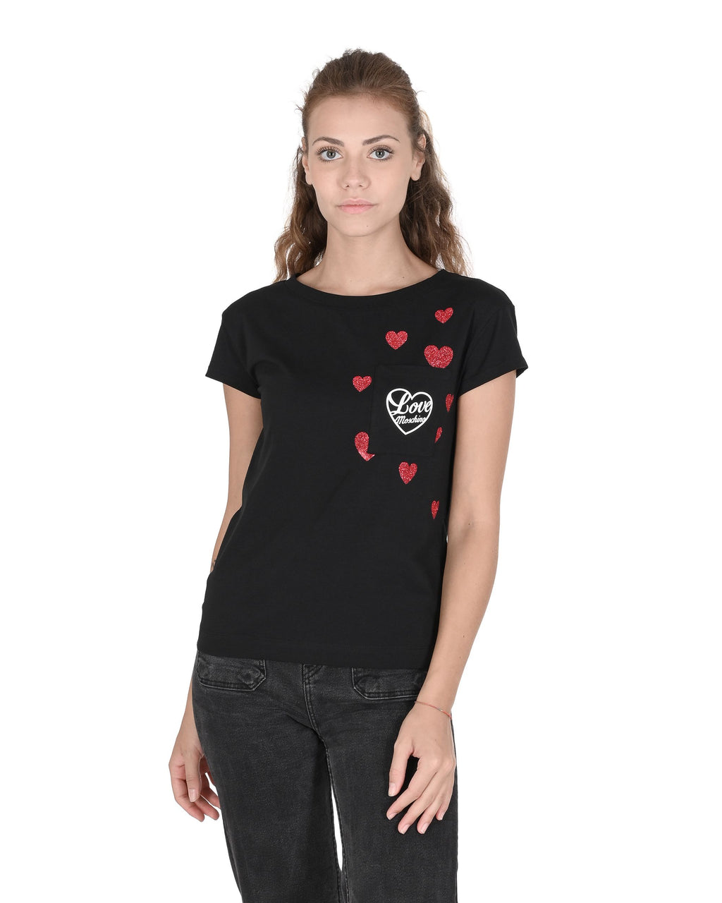 Camiseta Love Moschino para mujer W 4 F30 2O E 2264 C74 NEGRO