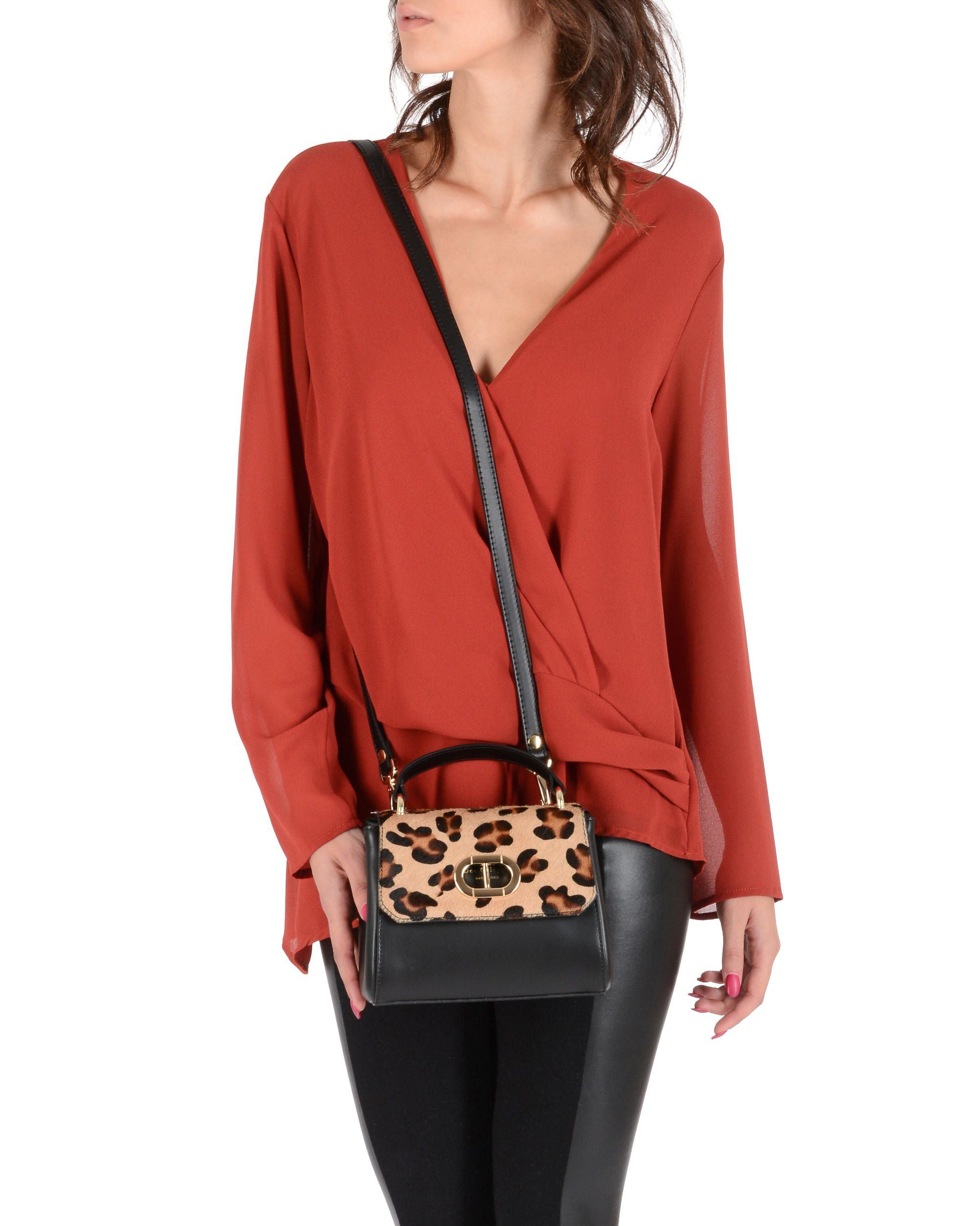 Bolso bandolera Portofino Pony - Leopardo negro
