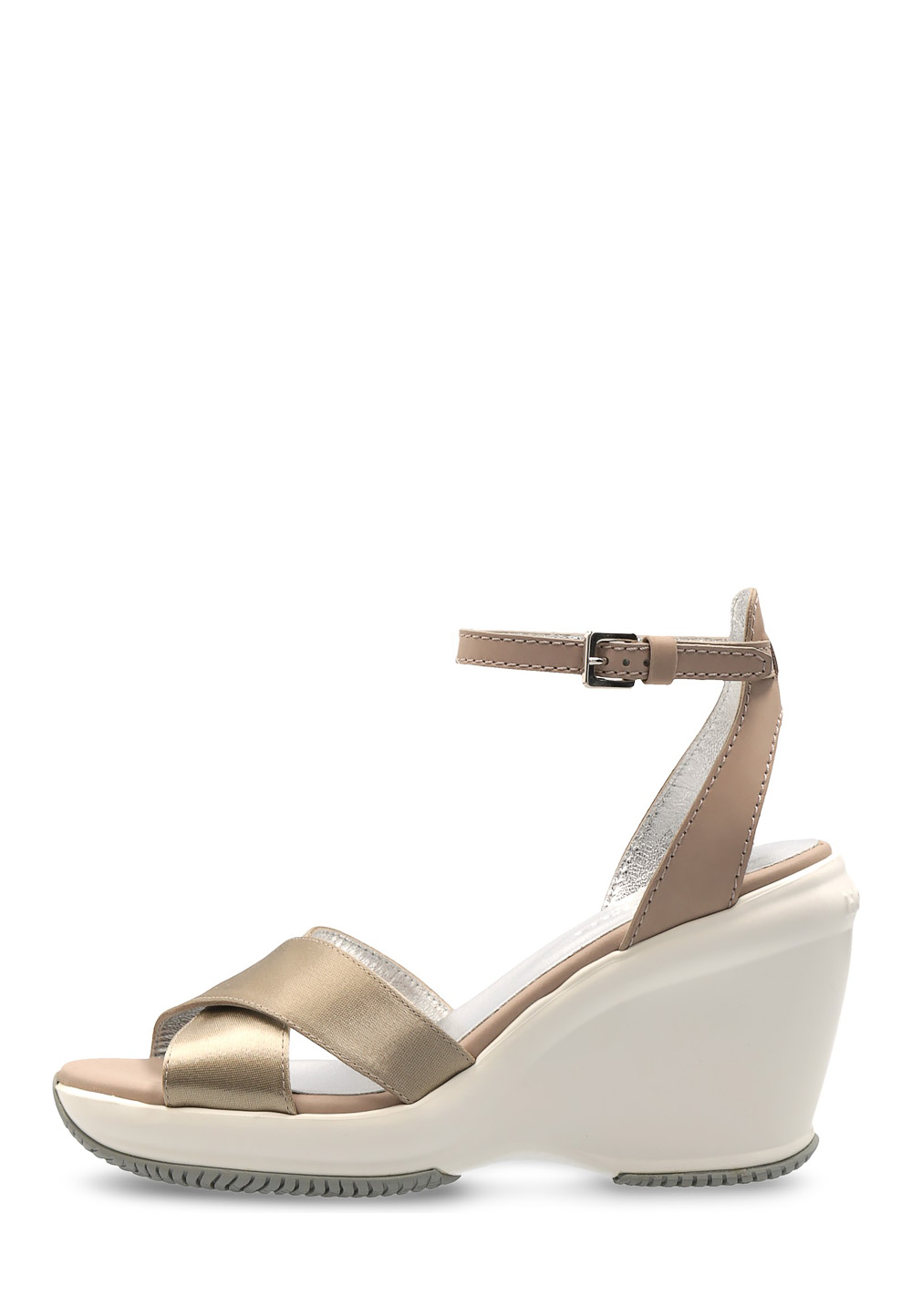 Sandalia de cuña Hogan para mujer, dorada, HXW1460D990546020F