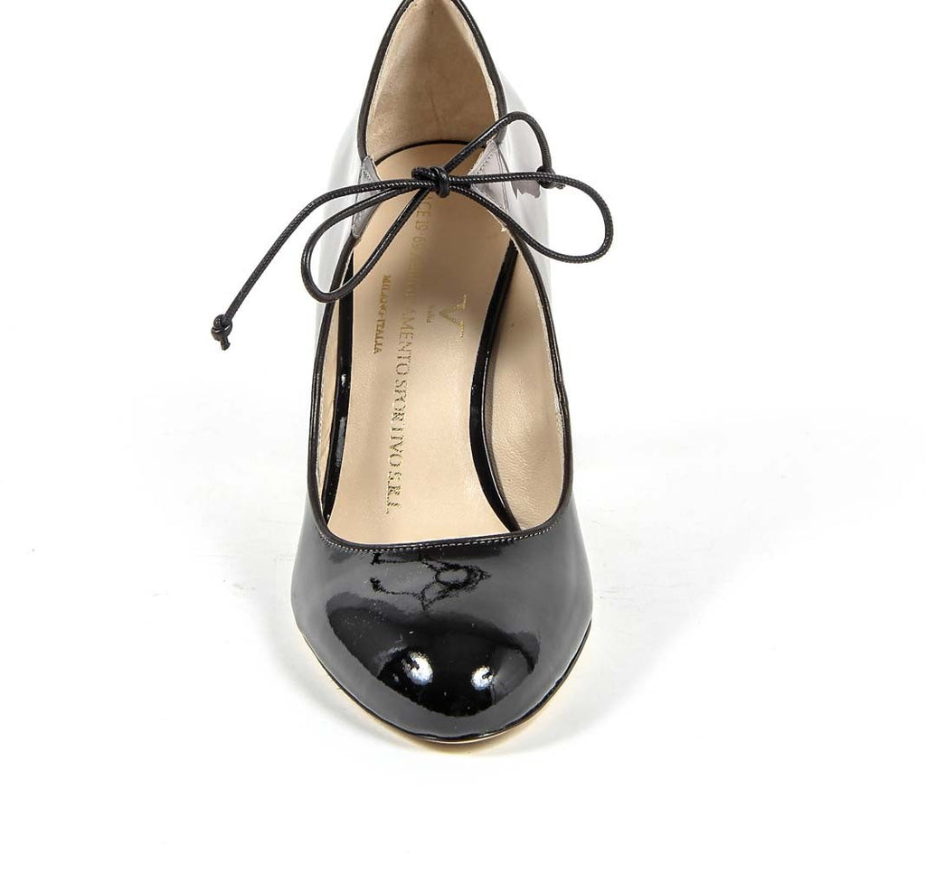 Zapatos de salón con cordones para mujer V 1969 Italia 3112338 VERN. SFUMATO NERO-GRIGIO