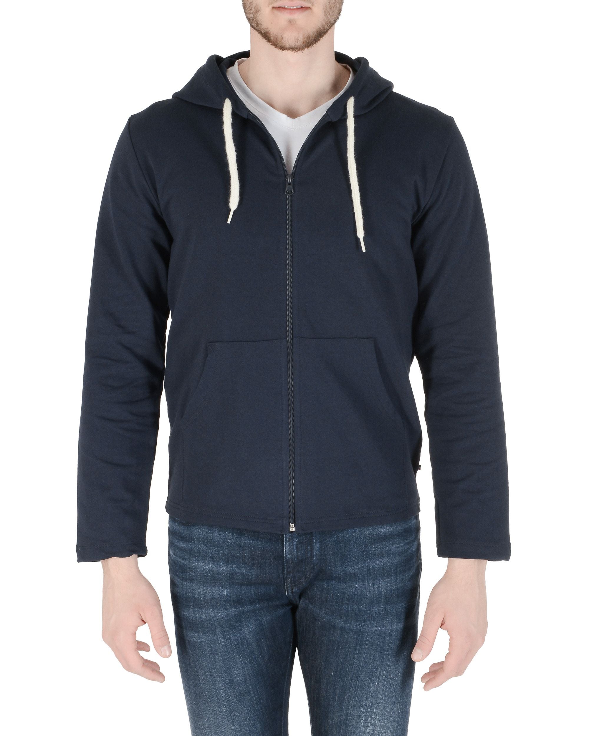 Sudadera con capucha 19V69 Italia para hombre azul marino THOMAS AZUL MARINO