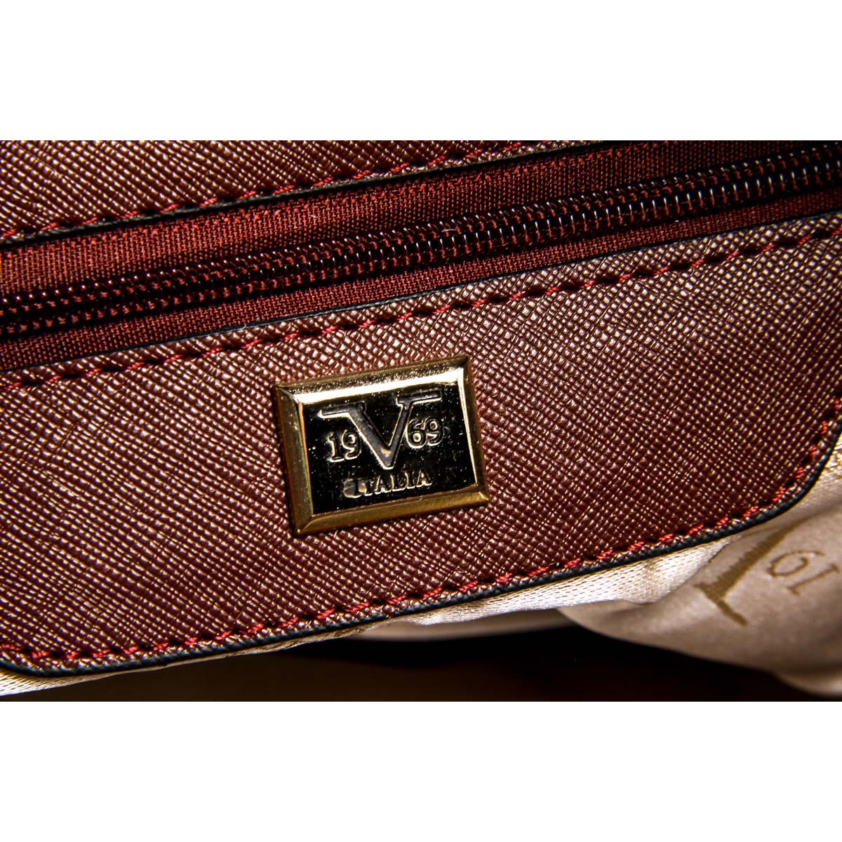 Bolso de mano para mujer V 1969 Italia V1969013 ROJO CLARET
