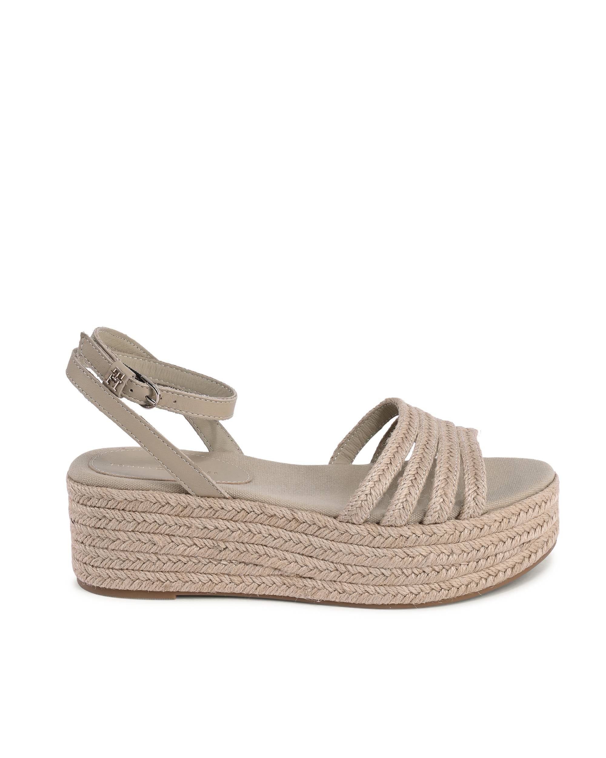 Tommy Hilfiger - Sandalias de cuña para mujer, color caqui, FW0FW07218RBT