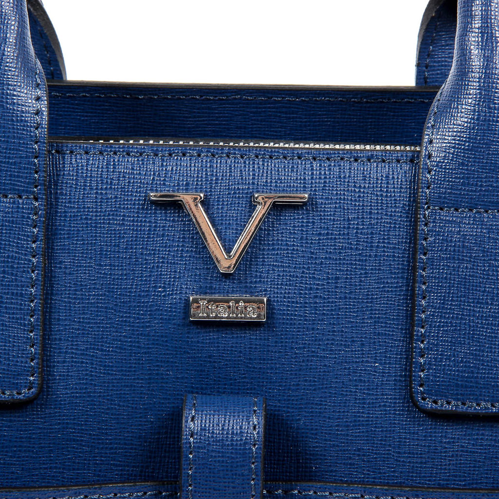 Bolso de mano para mujer V 1969 Italia V006-S SAFFIANO BLU JEANS
