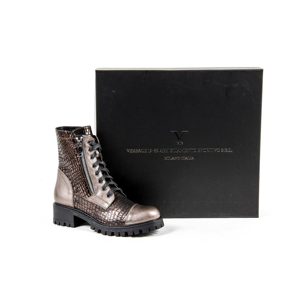 Bota corta Mujer V 1969 Italia B1476 VITELLO + PIETRA BRONZO