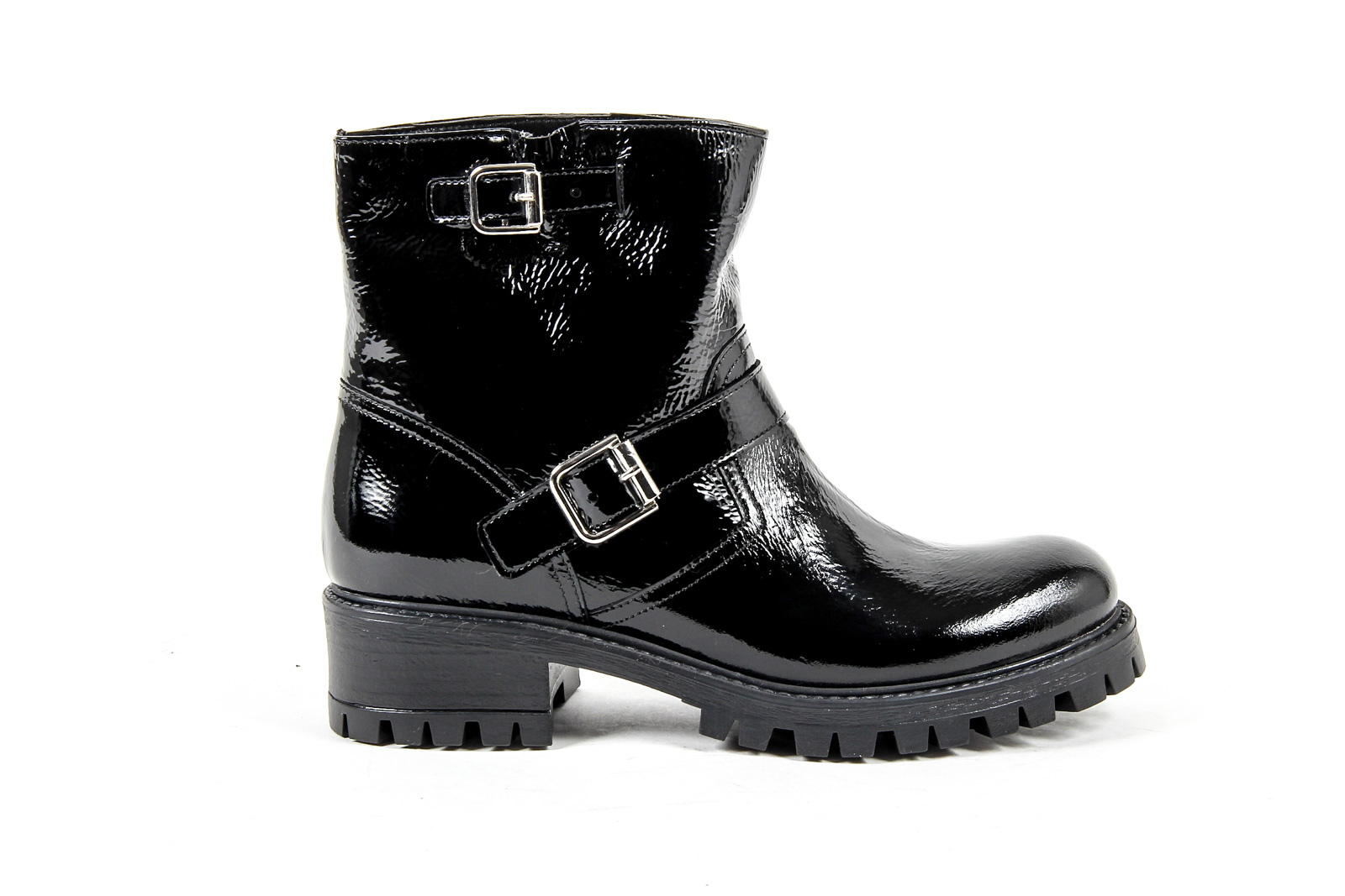 V 1969 Italia Womens Short Boot Black AMALFI