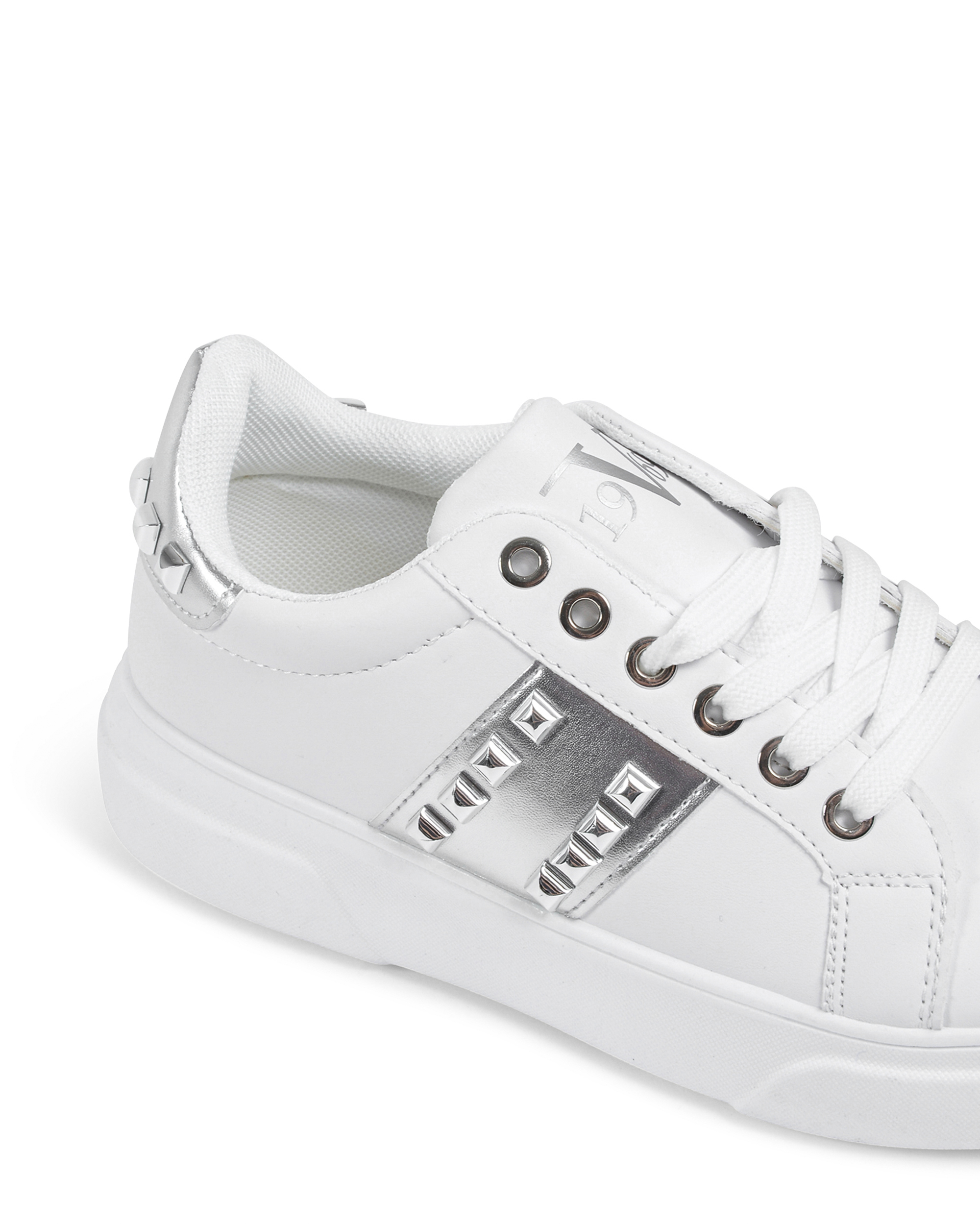 19V69 Italia Zapatillas de mujer V806 BIANCO ARGENTO