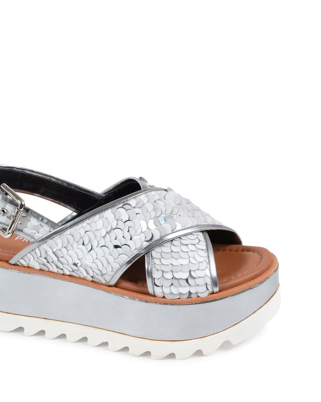 Premiata Womens Platform Sandal Silver M4722 IRON SILVER