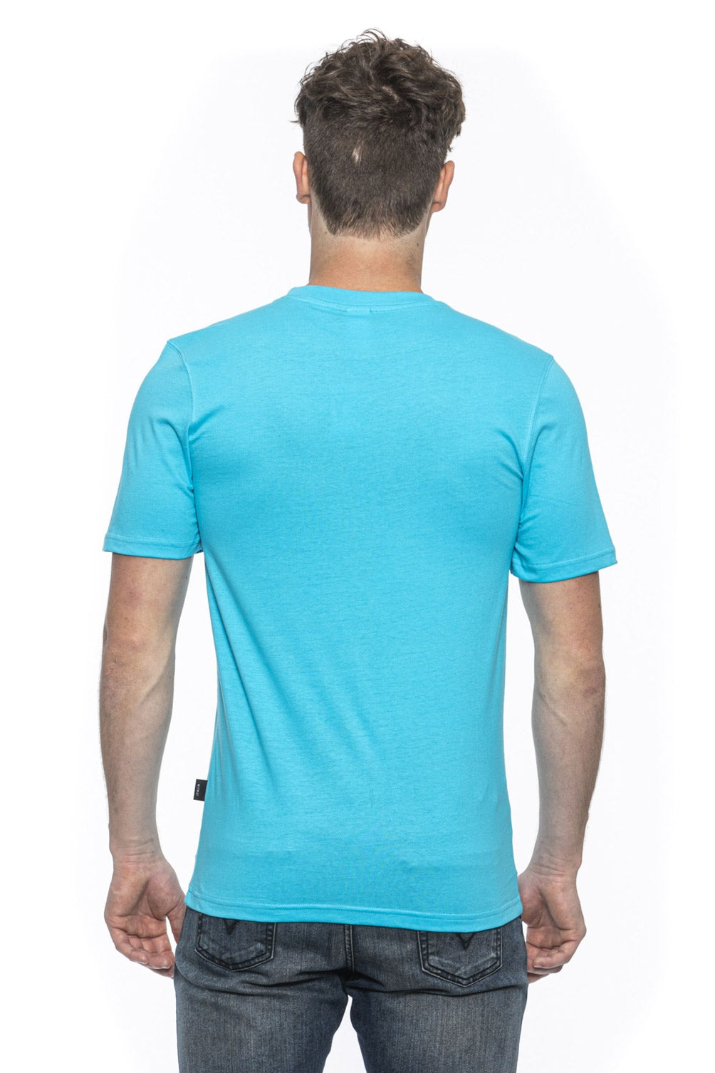 Camiseta 19V69 Italia para hombre azul claro TROY TURQUESA