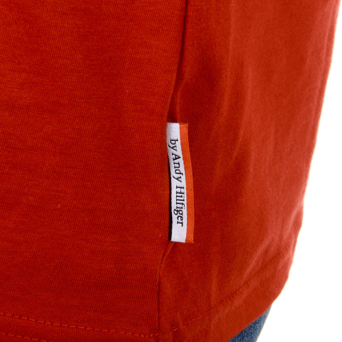 Camiseta Andrew Charles para hombre, manga corta, cuello redondo, roja, KEITA