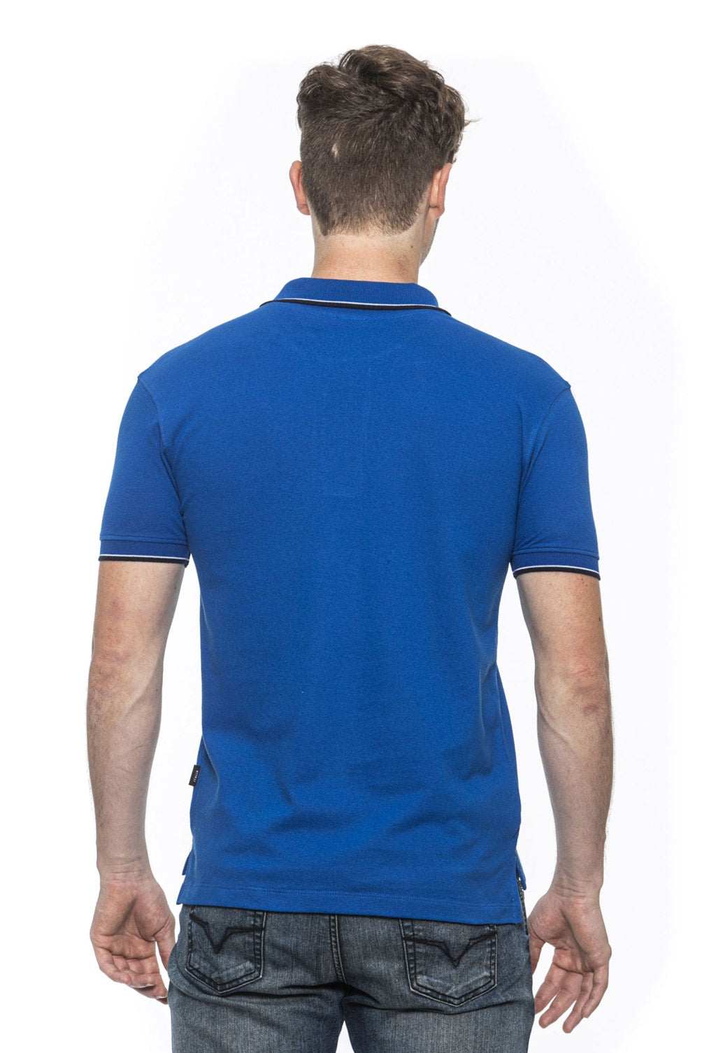 19V69 Italia Polo para hombre Azul COSTINA AZUL REAL