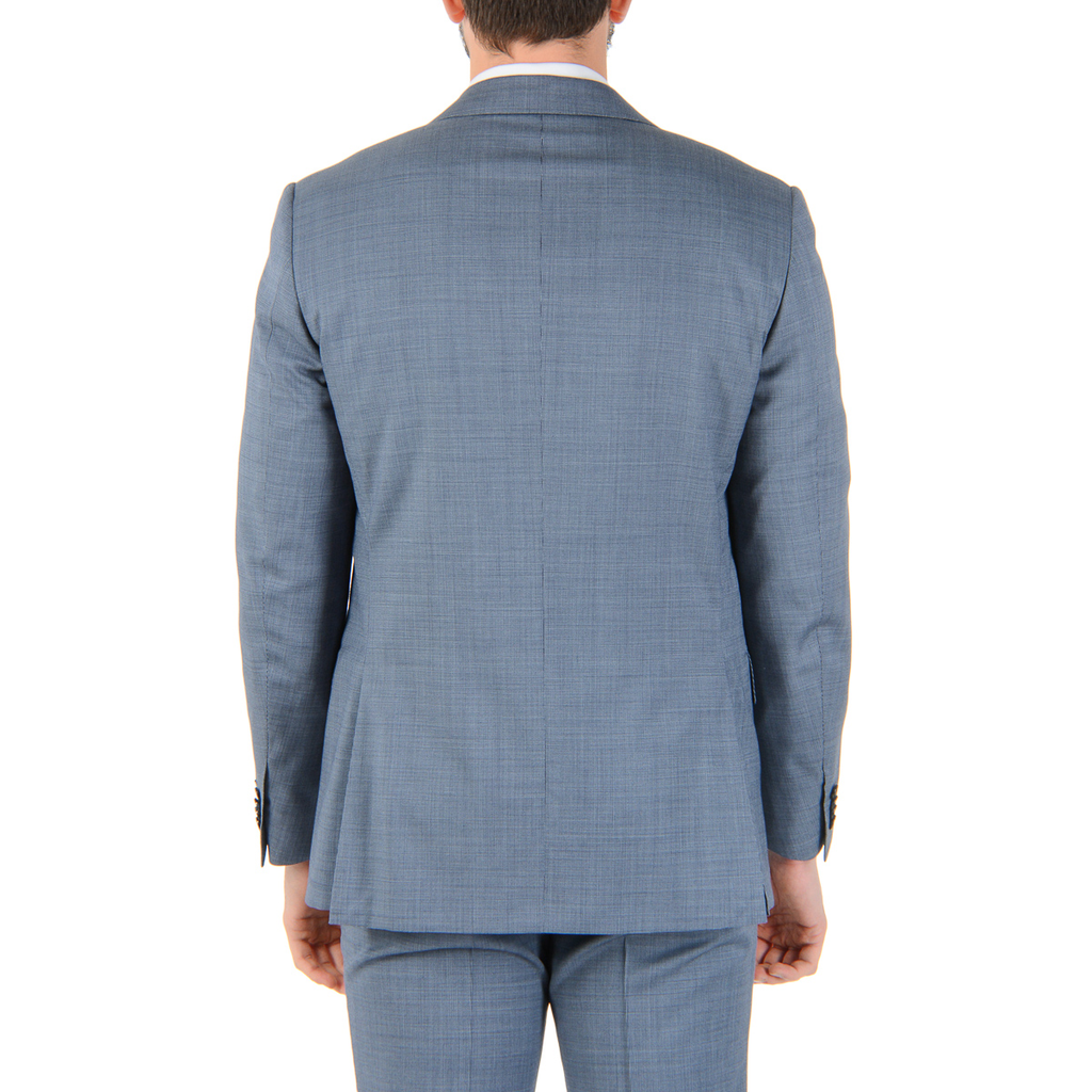 Corneliani Mens Suit Long Sleeves Light Blue Super 110's