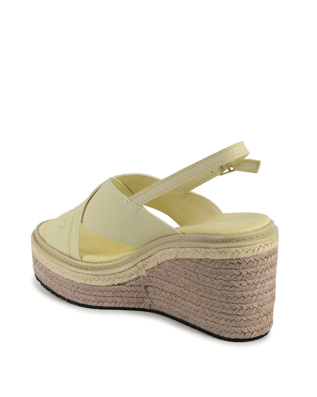 Calvin Klein - Sandalias de cuña para mujer, color amarillo, HW0HW01965ZCW