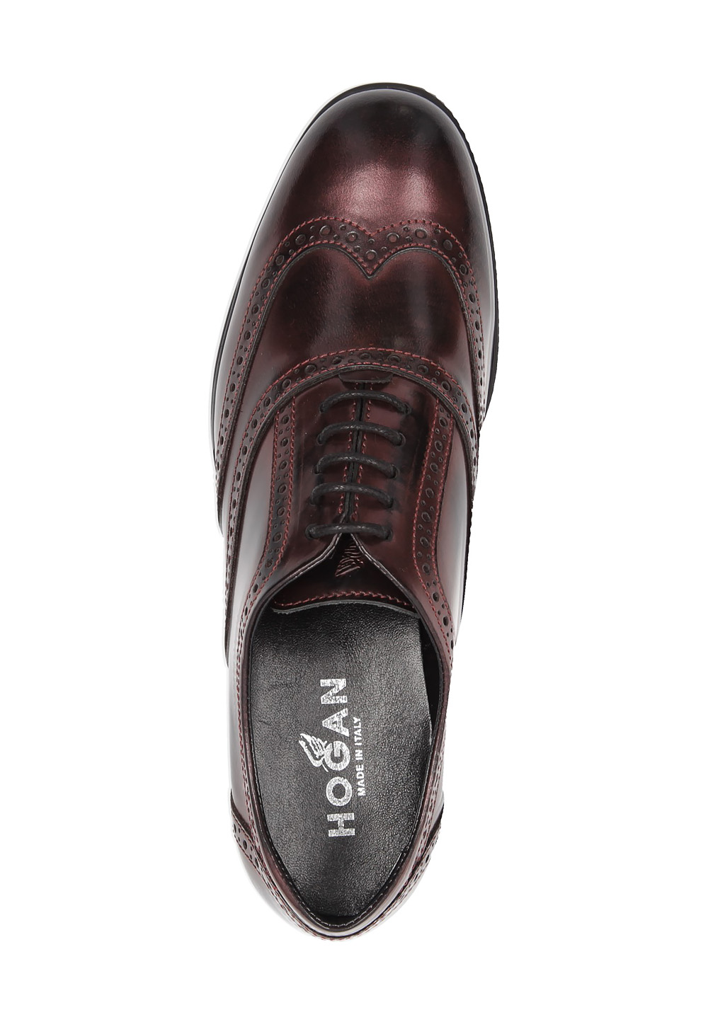 Zapatos con cordones Hogan para mujer, color rojo oscuro, HXW2090O26066QPS601